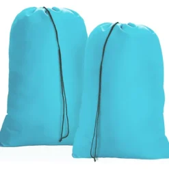 Stora Tvättsäckar 2-pack Rese Tvättsäck Kraftig Organizer Väska Rivtåligt Tyg