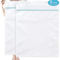 Sale Stort Tvättnät Tvättpåse XXL 90x110cm 2-pack Återanvändbara Tvättpåsar med Dragkedja Stora för Tvättpåsar Tvättmaskin