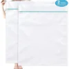 Stort Tvättnät Tvättpåse XXL 90x110cm 2-pack Återanvändbara Tvättpåsar med Dragkedja Stora för Tvättpåsar Tvättmaskin