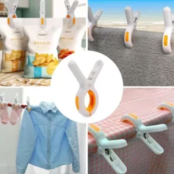 Clearance Strandhandduksklipp - 6 st stora klädnypor i plast för tvättklämmor för solstol solstolskryssning