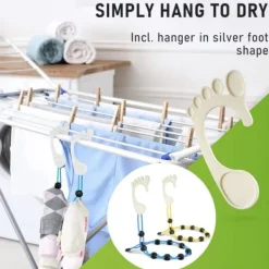 Hot Strumporganiserare Strumpklämmor för tvättmaskin och torktumlare Strumphållare för tvätt Torkning och efterbehandling av strumpor orange