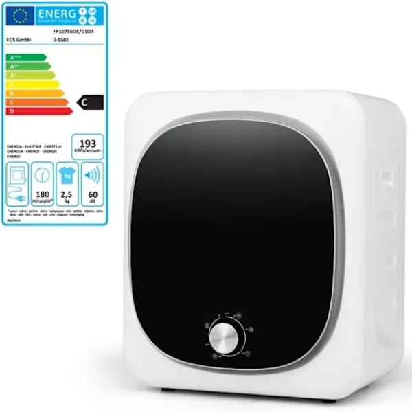 Online COSTWAY Strykande torktumlare 800W 4KG -5 Program - Låg varm luft - Trumma i rostfritt stål - Flera filter - Lägenhet