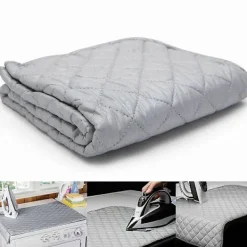 Strykbordsmatta för bordsskiva, tvättkapsel, tvättmaskin, torktumlare, skyddande värmefilt för pressning av kläder silver