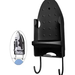 Clearance Strykbrädehållare, Elektrisk Strykjärn Vägghållare, Strykbräda Förvaringsorganisatör, Över Dörr Strykkorg eller Väggmontering i Tvättstuga [Svart]