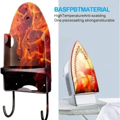 Clearance Strykbrädehållare, Elektrisk Strykjärn Vägghållare, Strykbräda Förvaringsorganisatör, Över Dörr Strykkorg eller Väggmontering i Tvättstuga [Svart]