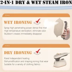 New Strykjärn Multifunktionell Handhållen Våt- och Torrångstrykjärn Khaki