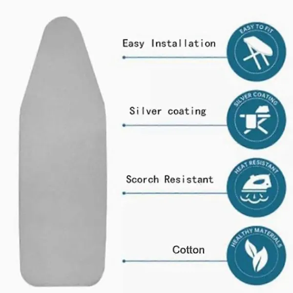 Online Strykjärnsbrädaöverdrag med hög temperaturbeständighet, hushållsstrykjärnsbrädaöverdrag i tyg, bomullsstrykning