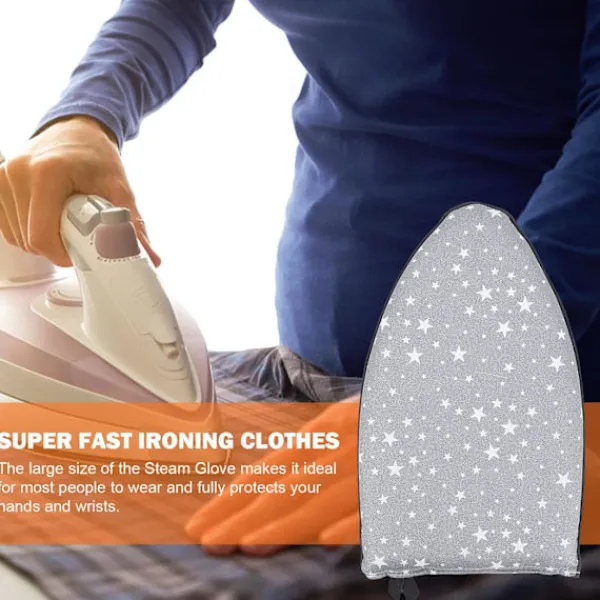 New Strykjärnshandske för ångstrykjärn, ångbeständig handske, värmebeständig komplett skyddande ångstrykjärnsvante med fingerögla
