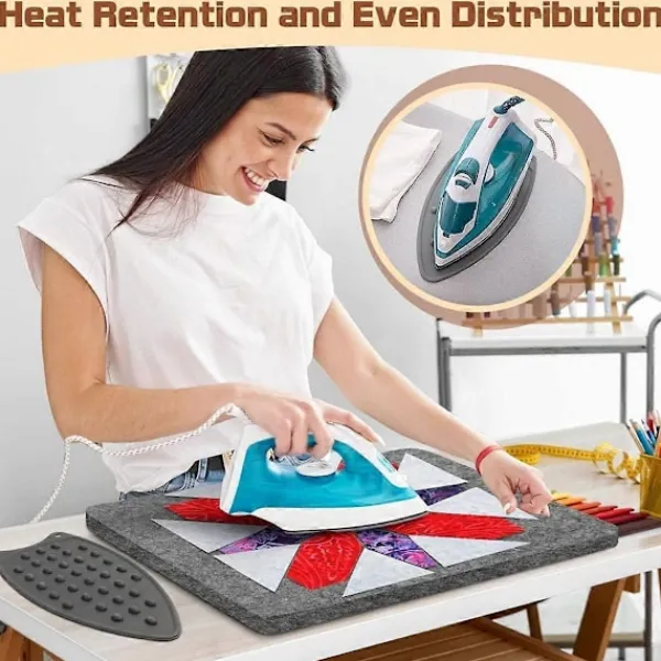 Online Strykmatta i ull för quiltare, ullpressmatta, lättstruken strykmatta som behåller värmen för quiltning och