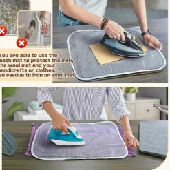 Online Strykmatta i ull för quiltare, ullpressmatta, lättstruken strykmatta som behåller värmen för quiltning och