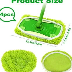 Hot Stycken Mikrofibermoppdukar för Swiffer Sweeper Mopp Refill Ångmopp, Våtservetter Överdrag Återanvändbara Tvättbara Moppdynor för Klinkergolv