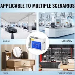 Discount SucceBuy 3L Ultraljudstvätt SUS304 Rostfritt stål, Digital Timer för Värmare, Professionell Ultraljudsrengörare för Smycken