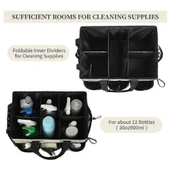 New Het rea Supererbjudande till lågt pris! Städväska med Multifunktionell Ficka & Justerbar Axelrem för Städmaterial - Glad