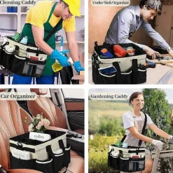 New Het rea Supererbjudande till lågt pris! Städväska med Multifunktionell Ficka & Justerbar Axelrem för Städmaterial - Glad