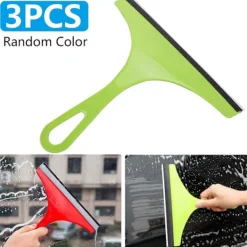 FMYSJ Superflexibel silikonskrapa för duschglasdörr, idealiskt verktyg med bekvämt handtag för snabb fönsterrengöring och bilvattenblad (FMY)