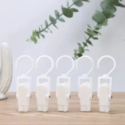 Sale Superstark Familj Rese Roterande Hängande Tvättkrok i Plast, Klädnypa, Hattklämma - 11 cm (Vit) 10 st