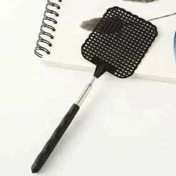 Outlet Svart 3-delad flugsmällare set, teleskophandtag för manuell skadedjursbekämpning, bärbar flugsmällare, skydda ditt kök