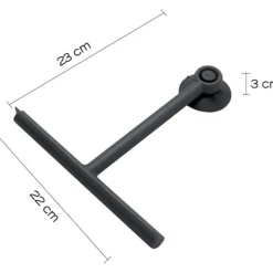 Svart Duschskrapa med Färgkrok och Sugpropp, Rengör Glas Harts och Gummi, Mått 23 x 22 x 3 cm och Vikt 0,1 kg, 2 års Garanti, R&D Desig