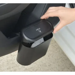 Online (Svart) Einesin Liten Bil Papperskorg, Bil Papperskorg med Lock, Vattentät