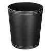 Sale Svart Läder Papperskorg Modern Design För Kök Badrum Kontor