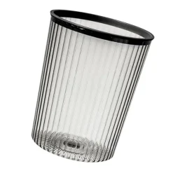 Clearance Svart Papperskorg för Hushållsbruk Stor Kapacitet Lättmonterat Lock Transparent Övre Ring