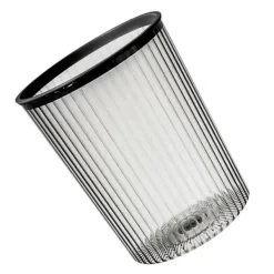 Clearance Svart Papperskorg för Hushållsbruk Stor Kapacitet Lättmonterat Lock Transparent Övre Ring