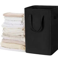Online Svart smal tvättkorg, 39x19x62,5CM, bärbar tvättkorg