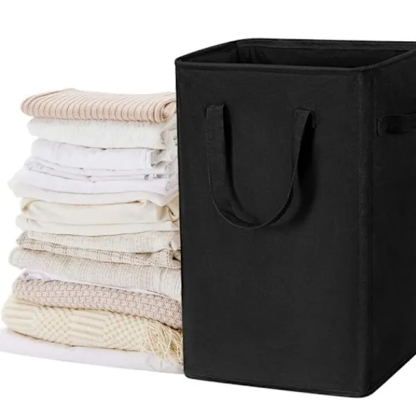 Online Svart smal tvättkorg, 39x19x62,5CM, bärbar tvättkorg