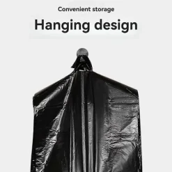 Best Svarta sopsäckar i plast med stor kapacitet, 100 st - Återvinningsbara sopsäckar med handtag för hem, kök, 32x52cm[D] Black