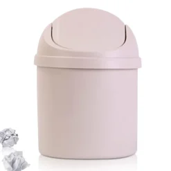 Best Svänglockshink, Mini-soptunna i plast med svänglock, Mini-papperskorg Badrumshinkar, Skrivbord Kompakt design Kosmetisk hink, Liten skrivbordsavfallssopkorg | Fyndiq Cream