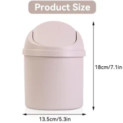 Best Svänglockshink, Mini-soptunna i plast med svänglock, Mini-papperskorg Badrumshinkar, Skrivbord Kompakt design Kosmetisk hink, Liten skrivbordsavfallssopkorg | Fyndiq Cream