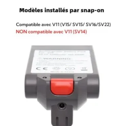 Clearance SWAREY -batteri för Dyson V11-serien 6000mAh Li-ion 25,2V med postfilterelement och 1 borste och skruvmejsel One-Click Installation