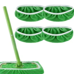 Discount Swiffer Mopp Ersättningsduk Absorberande Svamp Hushålls Våta & Torra Spin Mopp Duk Grön 4pcs Green