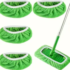 DMstore Swiffer Mopp Ersättningsdyna, Platta Golvmoppduk, Tvättsbar och Hållbar Ersättningsmoppduk, Dammmopphuvud, Användning i Våt och Torr