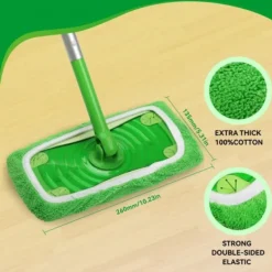 New Swiffer Sweeper Mop Ersättningsdynor, Tyger för Swiffer Golvmopp, Återanvändbar Omslag 2 pcs