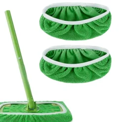 Hot Swiffer Sweeper Mop-ersättningsdynor, Swiffer Mop-dukar, Återanvändbart överdrag 2PCS