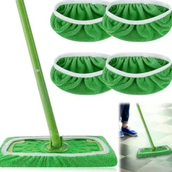 New Swiffer Sweeper Mopp Ersättningsdynor, Dukar för Swiffer Golvmopp, Återanvändbart Överdrag 4 Pcs