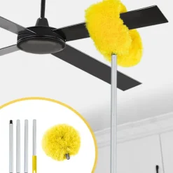 Hot Takfläkt Dammvippa, Dammvippor för Rengöring, Mikrofiber Dammvippa med Förlängningsstång 47 Tum, Dammvippa för Rengöring av Takfläkt, Högt Tak, Möbel | Fyndiq
