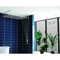 Discount Taktork för tvätt, 5 stänger, 180 cm, badrum, balkong [CO]