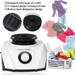 Sale ECLshop Tbest Portabel Klädtork 1200W Hushåll Högeffektiv Tyst Klädtork Elektrisk Tork EU-kontakt 220V