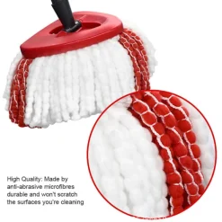 New FMYSJ TCGG-2 st; Röd 1/3/4/6 st Kompatibel med Vileda/O-Cedar Mikrofibermopp Tillbehör, Swivelmopp för Golvrengöring (FMY)