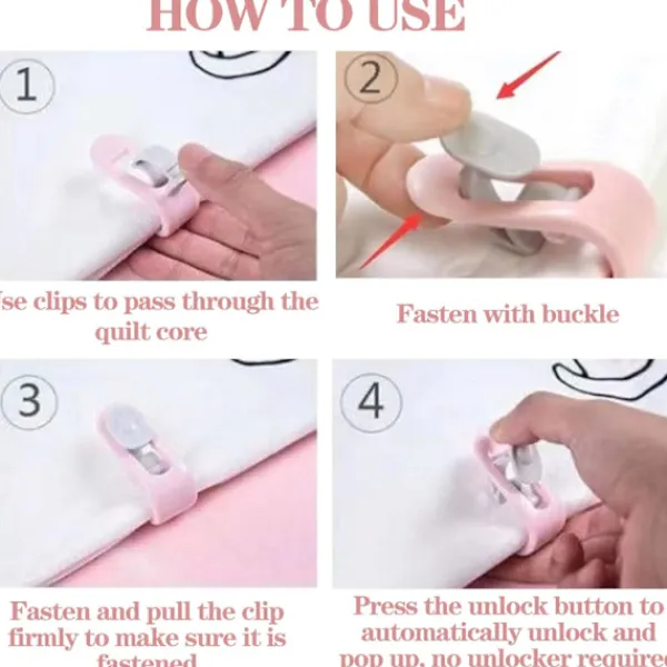 Online Täcke Clips, Täcke Fästen, Täcke Quilt Clips, Täcke Hållare, Plastlakan Clip, Lakan Clip 6 st-FA7-