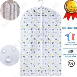 New TECH DISCOUNT TD® plaggskyddsdräkt Dammtät Peva tjock förvaringsväska Klädfodral Resa Vattentät Skyddsbärande tvätt