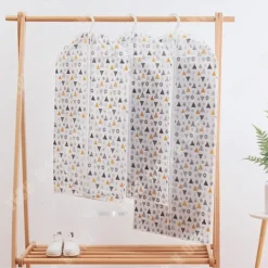 New TECH DISCOUNT TD® plaggskyddsdräkt Dammtät Peva tjock förvaringsväska Klädfodral Resa Vattentät Skyddsbärande tvätt