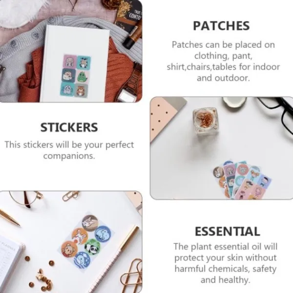 Online Hommy Tecknad mygga lapp ren växt eterisk olja antimygga avvisande lapp klistermärken