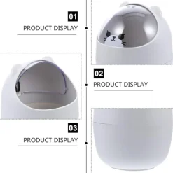 Clearance Tecknad Papperskorg Sopsäck Plast Liten, Grå, 1 styck