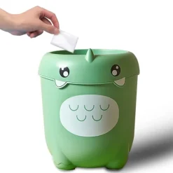 Clearance Tecknad Soptunna Dinosaurie Papperskorg Plast Soptunna Vattentät Papperskorg