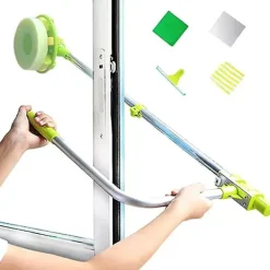 DMstore Teleskopisk Fönsterrengörare - U-formad Gummiskrapa - Lättåtkomlig
