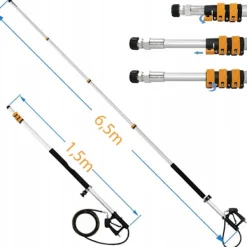 Clearance Rosfix Teleskopisk Tvättlans 1,5-6,3M – 4000 PSI | Aluminium | 5 Munstycken | Kompatibel med Karcher HD HDS