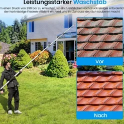 Discount Northio Teleskopstav för högtryckstvätt 550 cm förlängningsstav set med 5 sprutmunstycken teleskopisk högtryckstvätt